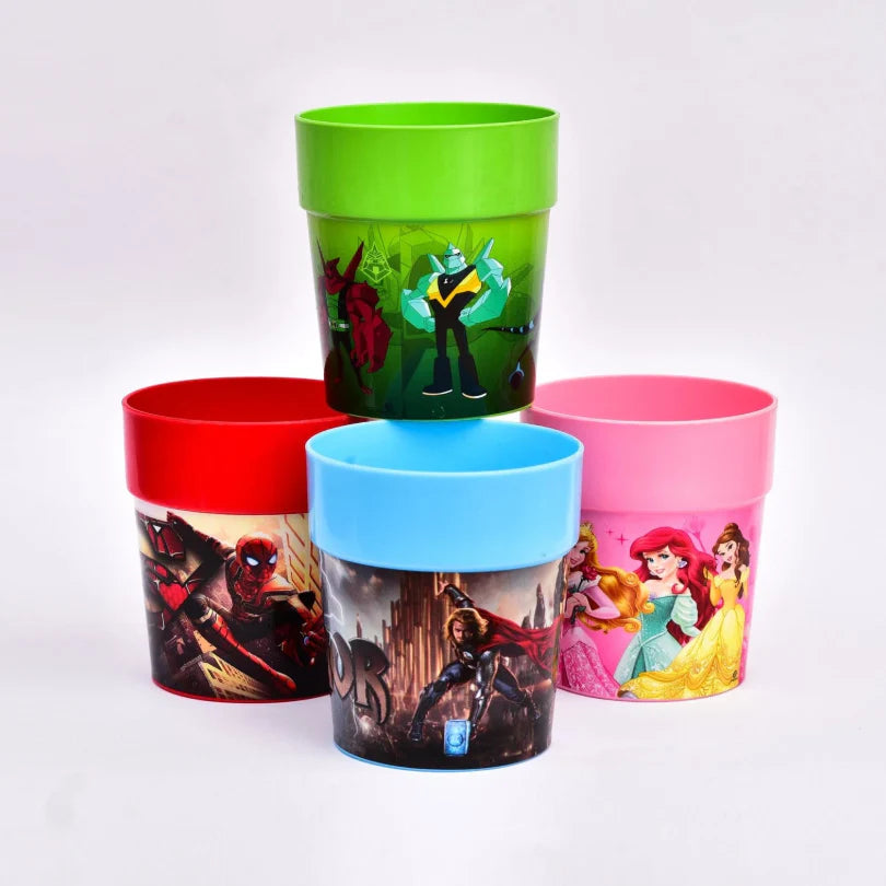 4-Piece Kids Glass Set – Cartoon Prints