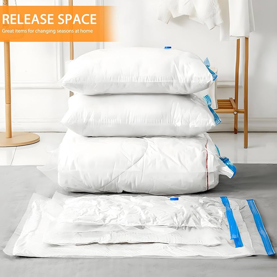 5Pcs Vacuum Organizer Bags With Manual Pump