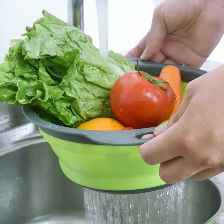 CleanFold Silicone Dish Drain Bin