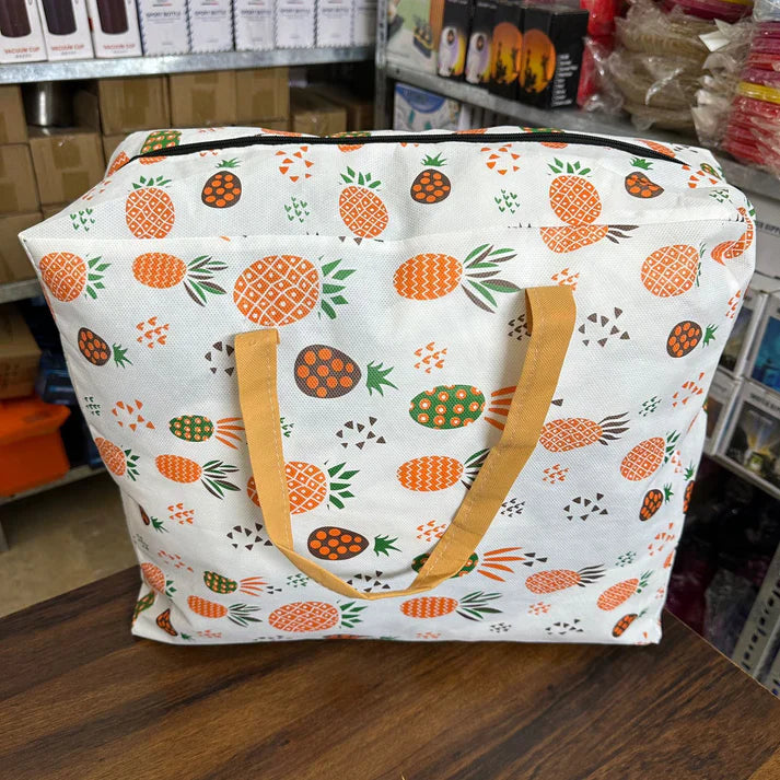 Pineapple Print Storage Bag