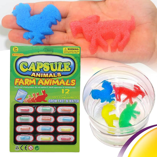 12Pcs Growing Animal Capsules Water Surprise Toys, Babies and Toys 