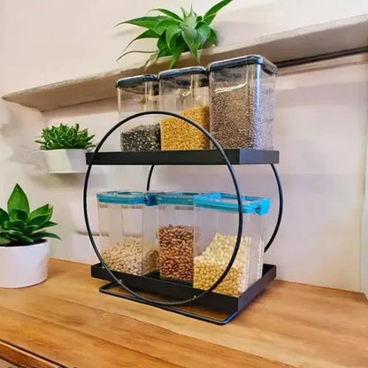 Black 2 Tier Metal Display Tray