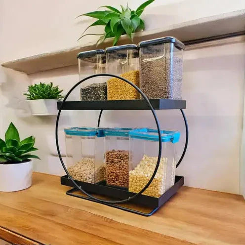 Black 2 Tier Metal Display Tray