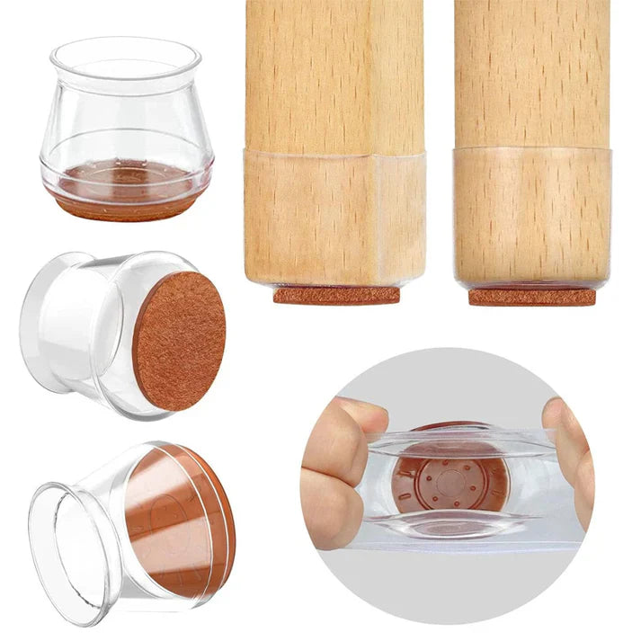 4 Pcs Noise-Reducing Chair Leg Covers