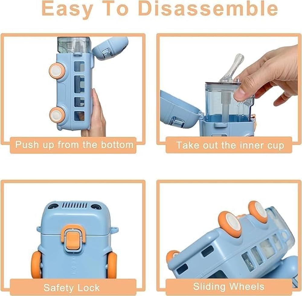 Bus Character Water Bottle