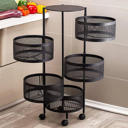 Heavy-Duty Storage Rack – 5-Tier Swivel Shelf