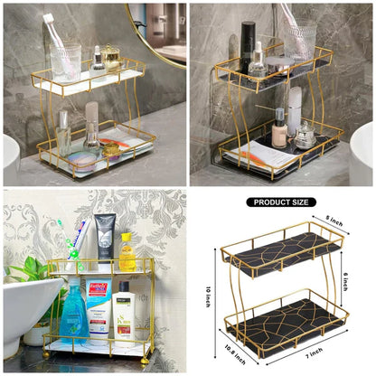 Multipurpose 2-Tier Rectangular Display Tray