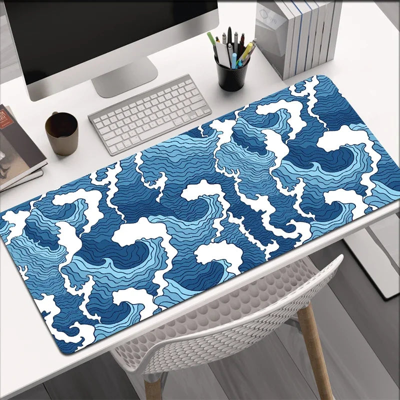 Blue Waves Desk Mat