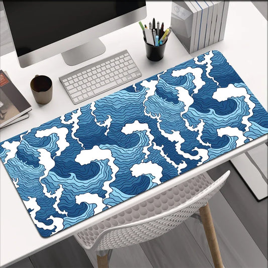 Blue Waves Desk Mat