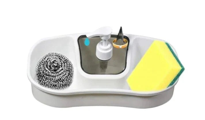 Kitchen Sink Scrubber With Liquid Soap Dispenser