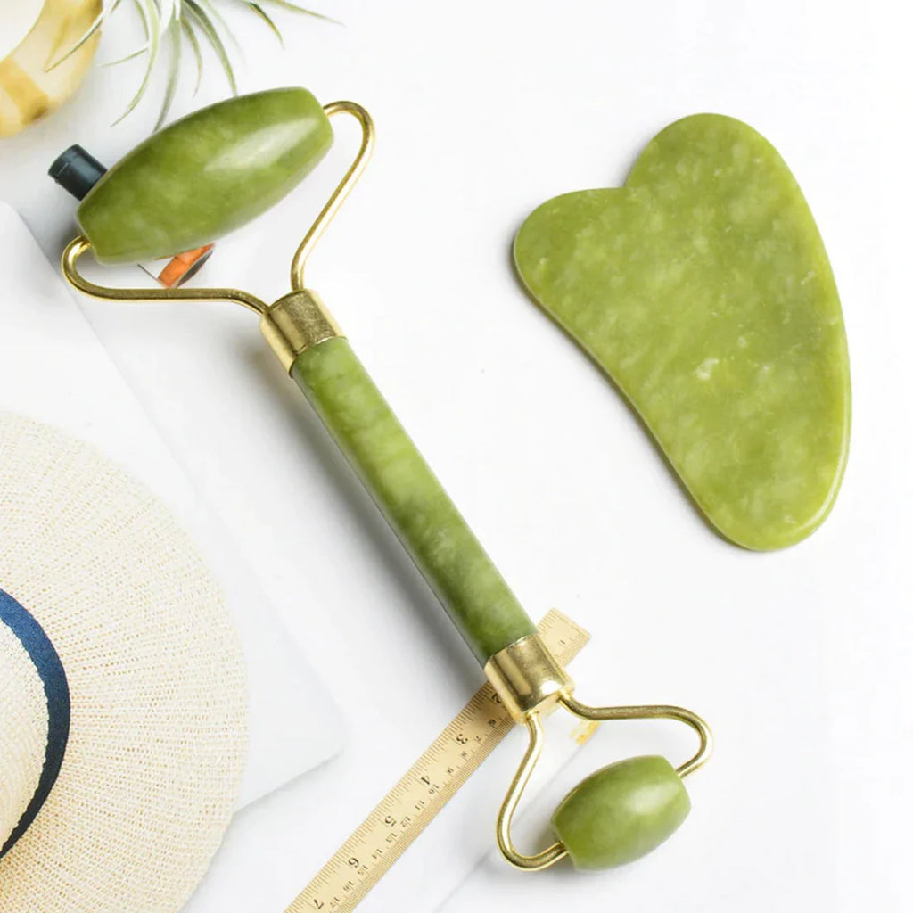 Jade Roller + Gua Sha Facial Tools