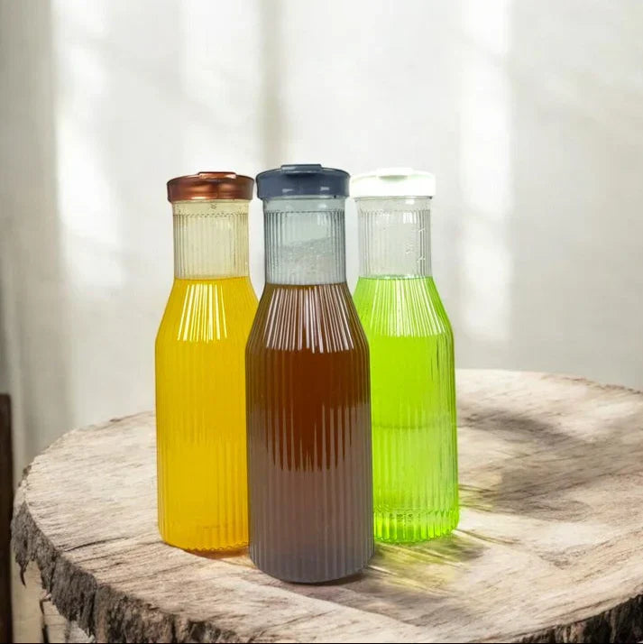 Reusable Plastic Bottle – Linear Pattern – 1PC