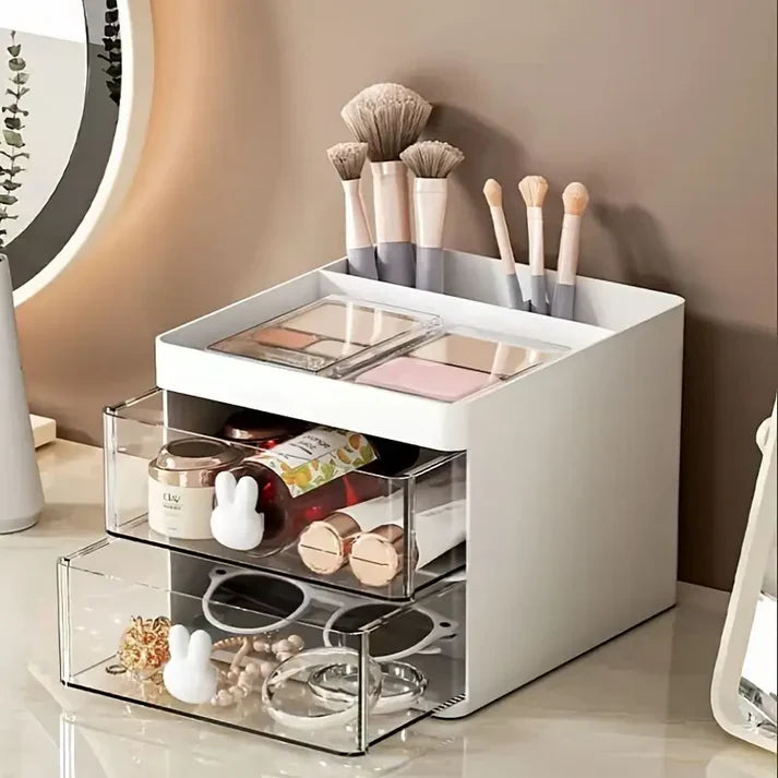 Cosmetic Storage Box With Drawer