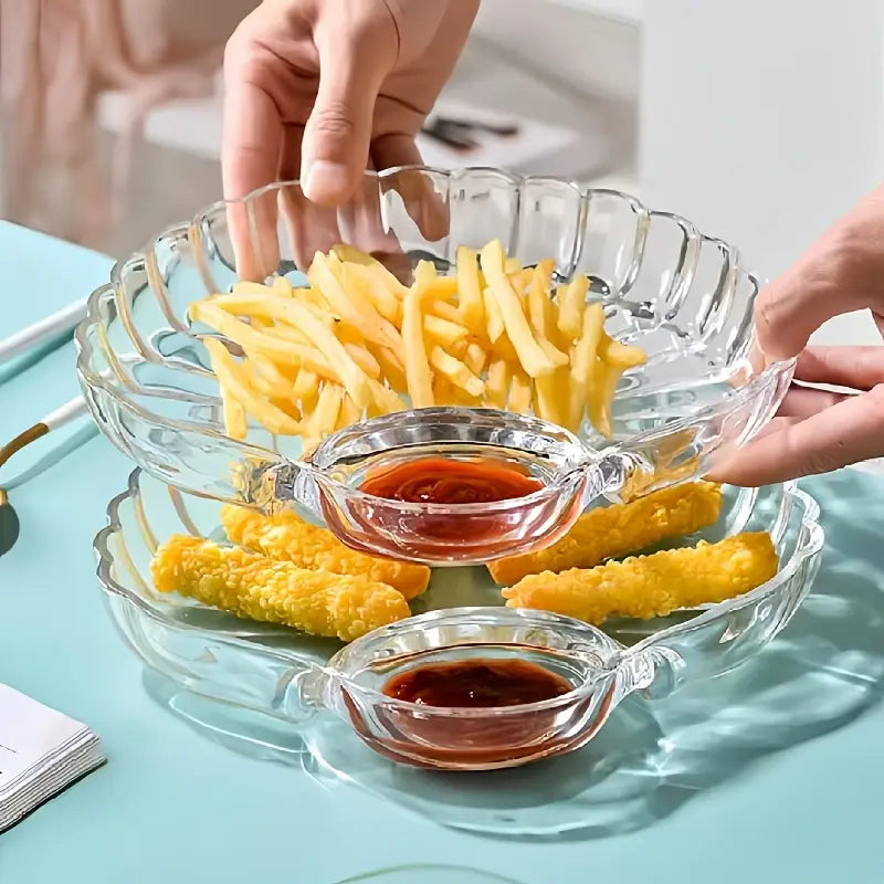 Party Clear Acrylic Snack Plate Strong & Stylish