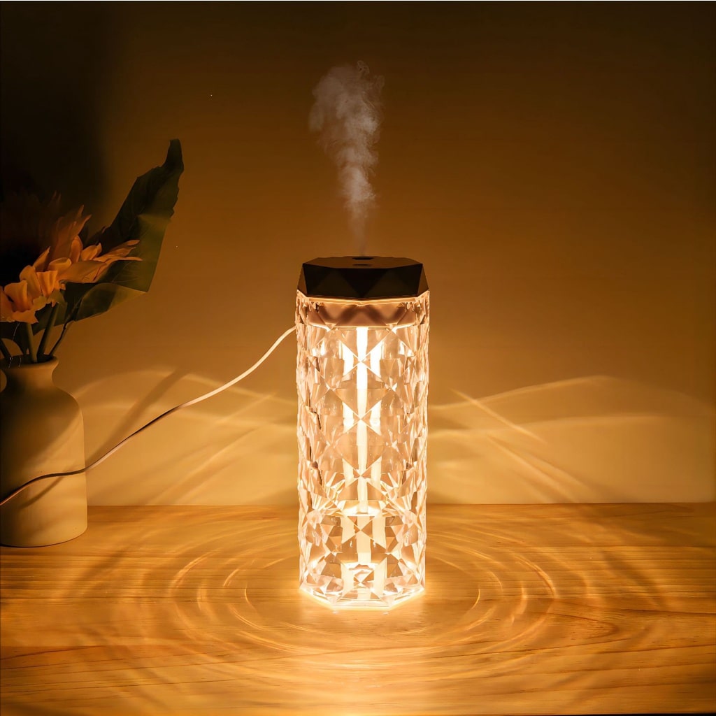 Pure Mist Crystal Humidifier Lamp
